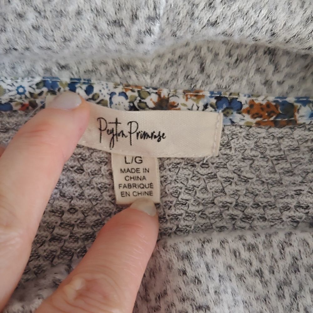 Peyton Primrose Women's Cowl Neck Sweater Heathered Grey Size L - Picture 5 of 7